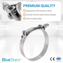 [Lifetime Warranty] 3" T-Bolt Hose Clamps with Working Range thumbnail 2