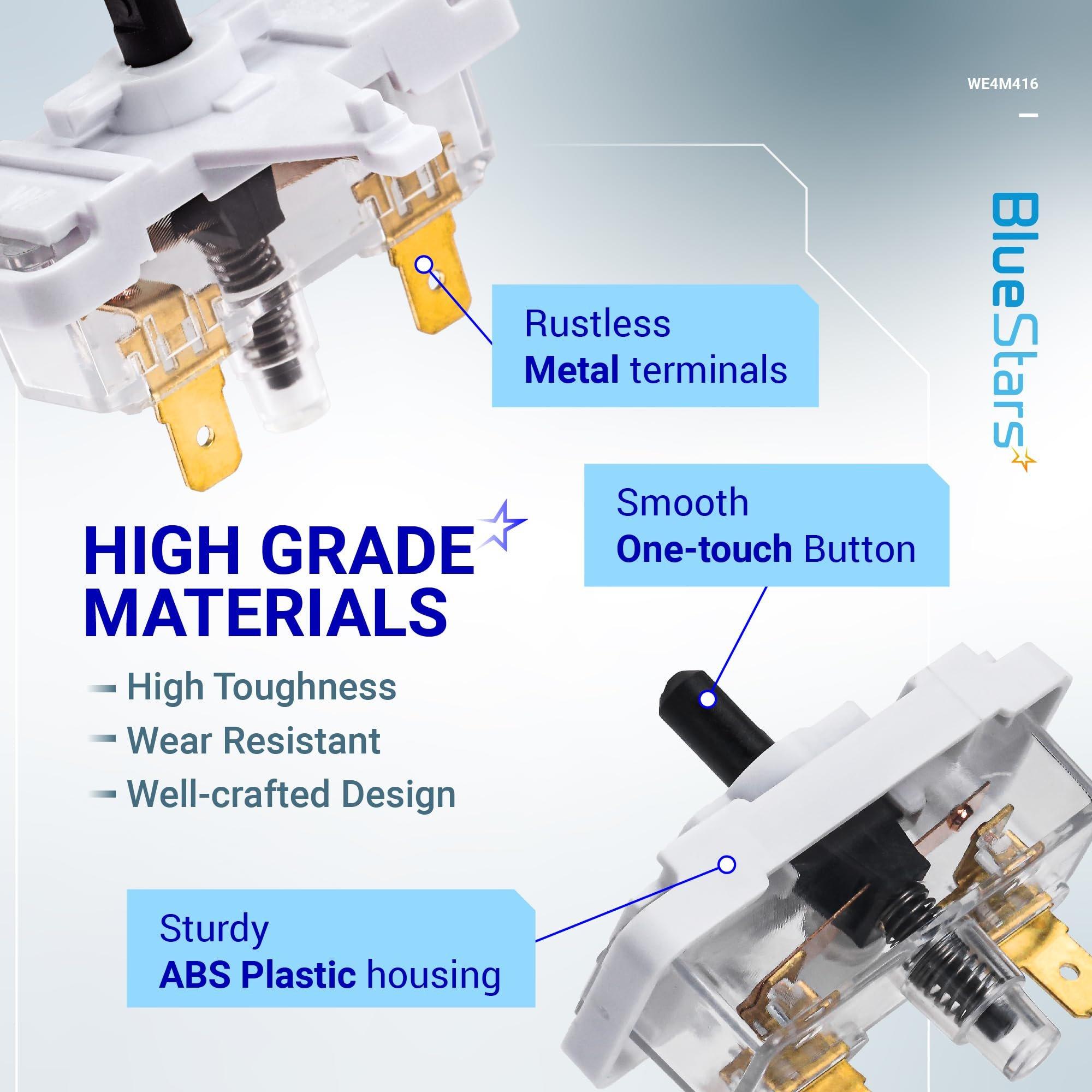 [Lifetime Warranty] WE4M416 Dryer Push-to-Start Switch Replacement - Compatible with GE Hotpoint Kenmore Dryers - Replaces WE4M352 WE4M367 1811209 AP4980900 PS3487190 AH3487190 EA3487190 image 3