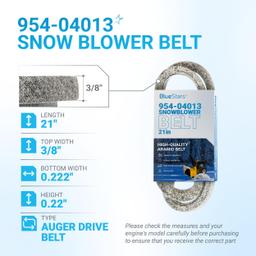 [Lifetime Warranty] 954-04013 & 954-04014 Auger Drive Belt Replacement thumbnail 2