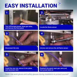 Upgraded Replacement 0130F00010 Compatible with Goodman Furnace Flame Sensor B11726-06 (3 Pack) thumbnail 6