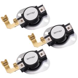 [Lifetime Warranty] 3977767 Dryer Thermostat Replacement - Compatible with Whirlpool & Kenmore Dryers - Replaces 3399693 WP3977767 WP3977767VP - Pack of 3 thumbnail 0