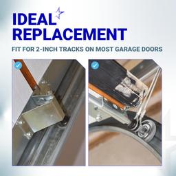 [Lifetime Warranty] 1.8" Steel Garage Door Rollers with 7" Stem for Standard 2" Track Garage Doors (Silver) - Pack of 2 thumbnail 6