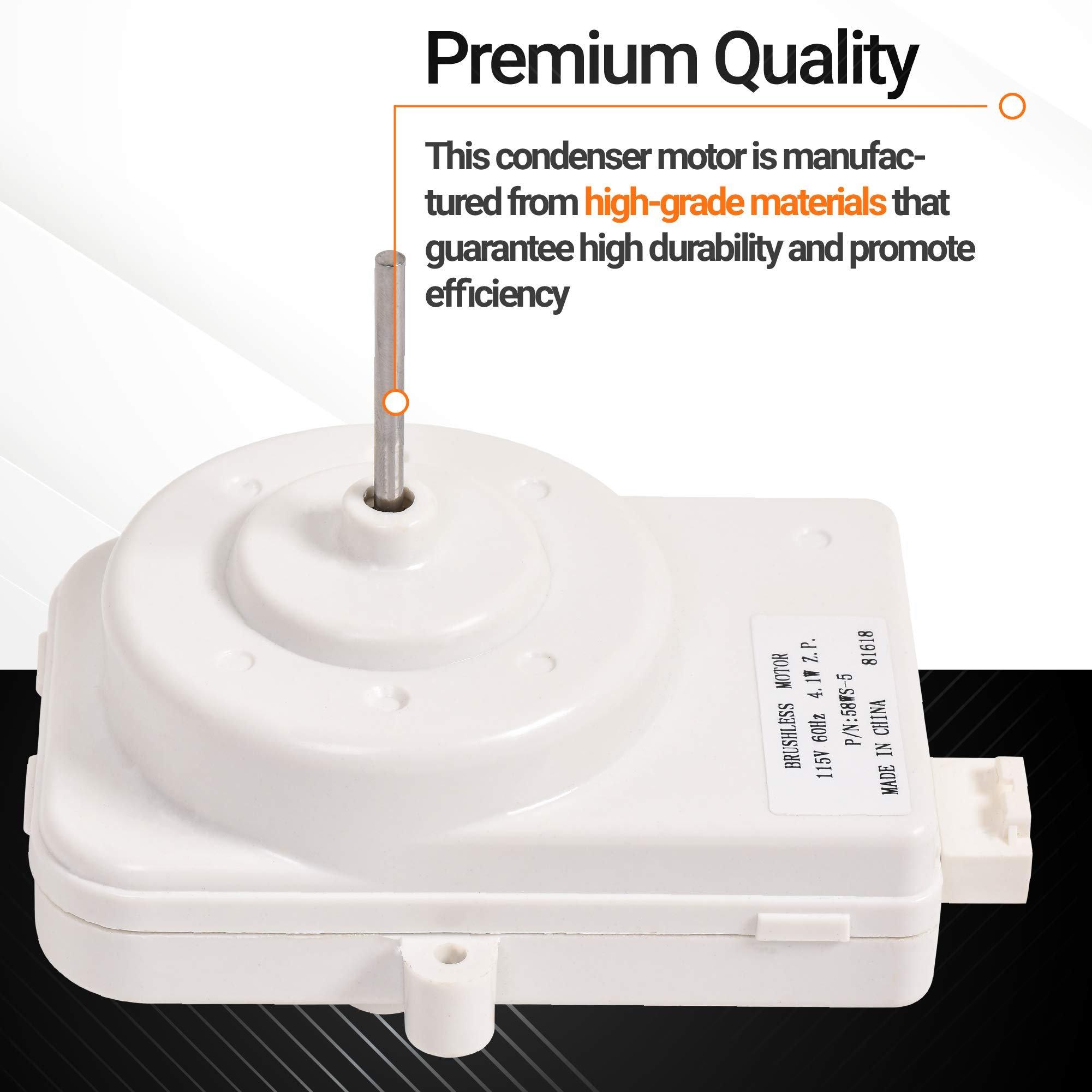 [Lifetime Warranty] 2188874 4-Pin 115V 60HZ Refrigerator Condenser Motor - Compatible with Whirlpool Kenmore KitchenAid Refrigerators - Replaces 2188875 WP2188874 PS11739140 AP6006075 image 4