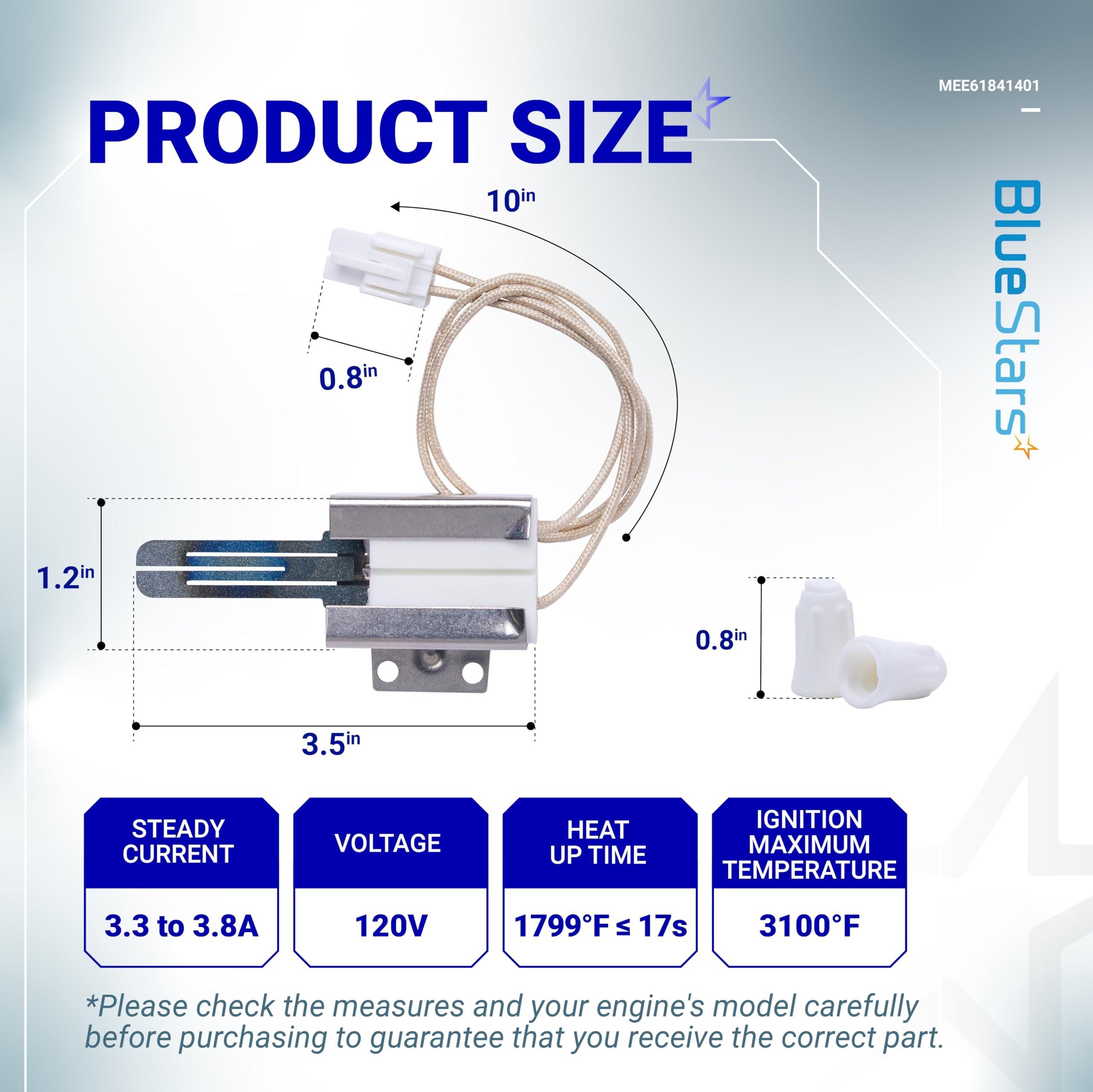 [Lifetime Warranty] MEE61841401 Range Oven Igniter - Compatible with LG Gas Range models LRG LSS LDG LSG LTG - Replaces AP5214765 1599783 AH3535362 EA3535362 MEE61841403 PS3535362 and more image 1