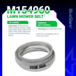 [Lifetime Warranty] M154960 Secondary Deck Belt - Compatible with 54â€ Mower Decks John Deere, Lawn Tractors - 120.6" x 5/8" thumbnail 3