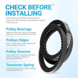 [Lifetime Warranty] 954-04050A 754-04050A Snow Thrower Auger Belt - 1/2" x 35" thumbnail 6