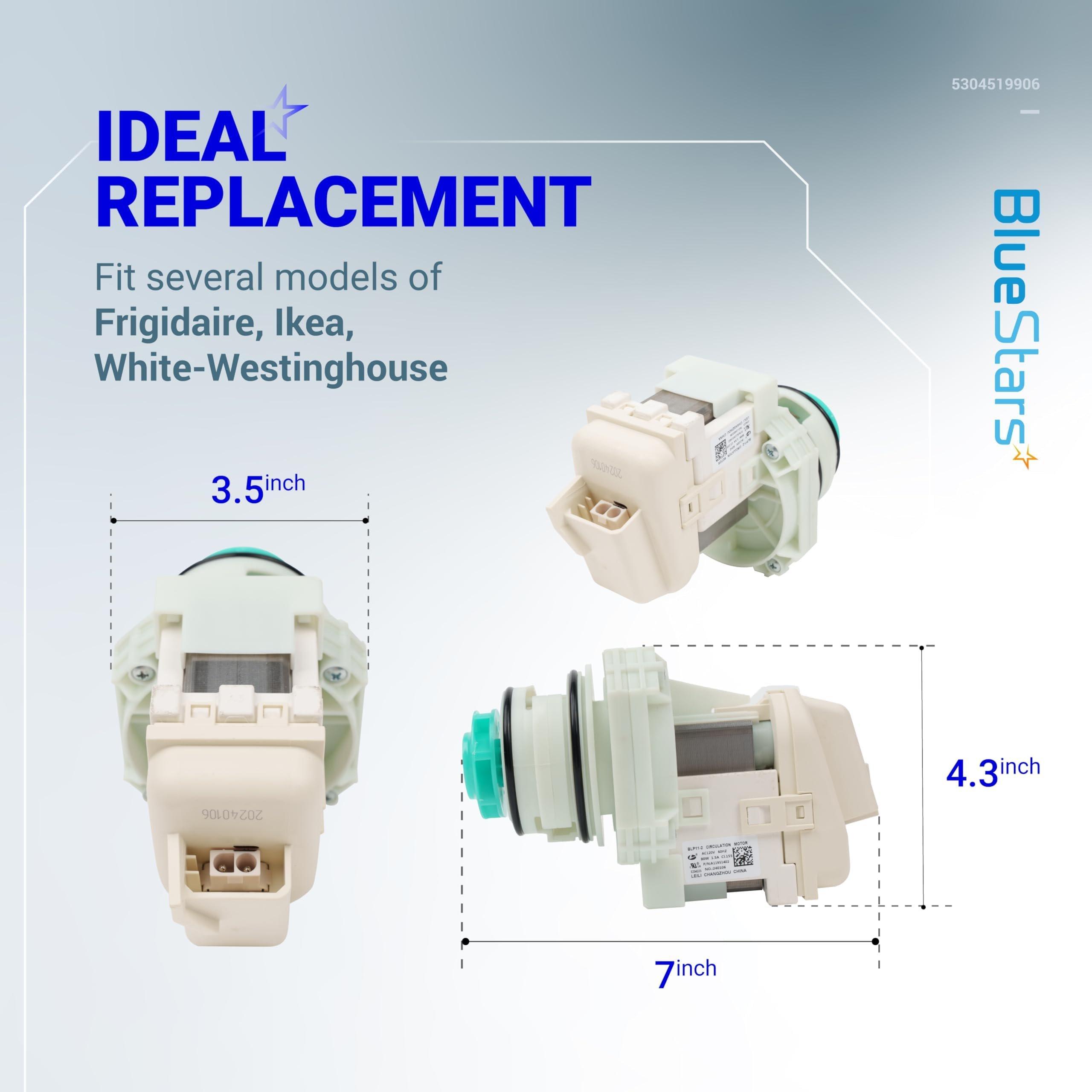[Lifetime Warranty] 5304519906 Dishwasher Pump and Motor Assembly - Compatible with Frigidaire, IKEA, White-Westinghouse Dishwashers - Replaces AP6840161 PS12712308 EAP12712308 image 2