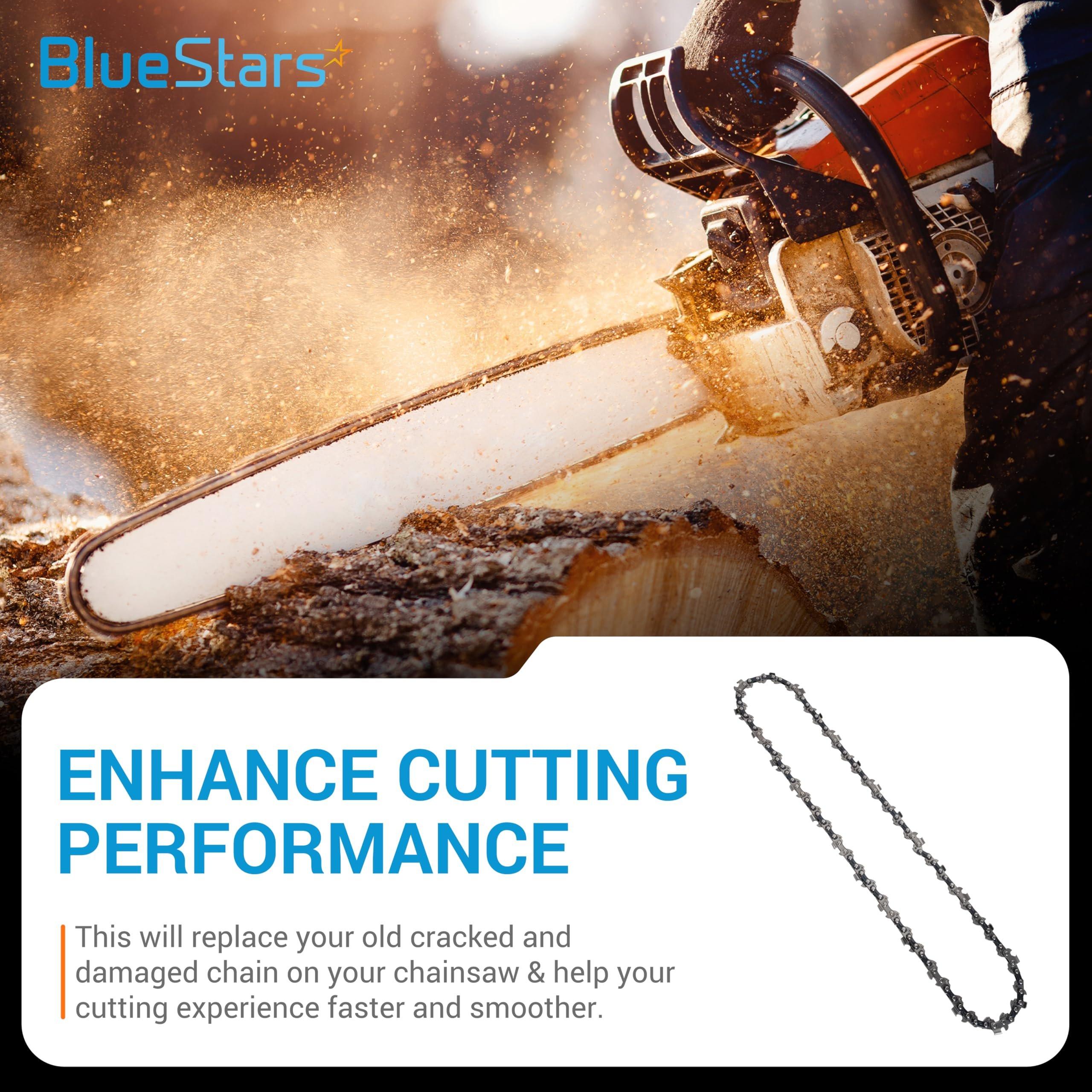 [Lifetime Warranty] 14-inch Chainsaw Chain 3/8" LP Pitch, 0.050" Gauge, 52 Drive Links - Pack of 3 image 1