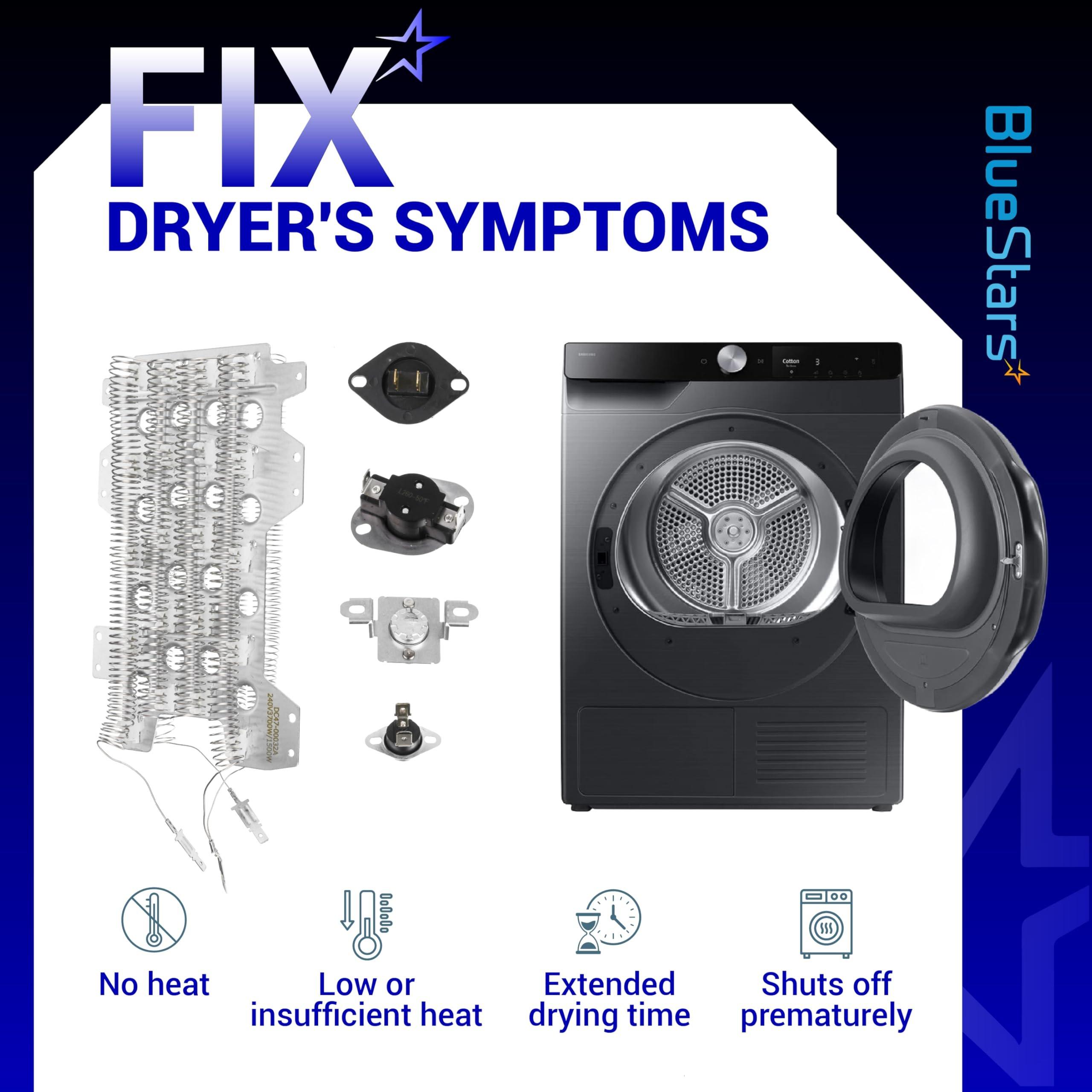 [Lifetime Warranty] DC47-00032A Dryer Heating Element Kit - Includes DC47-00018A, DC96-00887A, DC47-00016A, DC32-00007A for 3-Wire Samsung Dryers image 6