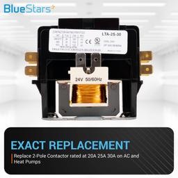 [Lifetime Warranty] 2 Pole Contactor 30 Amp 24VAC Coil thumbnail 2