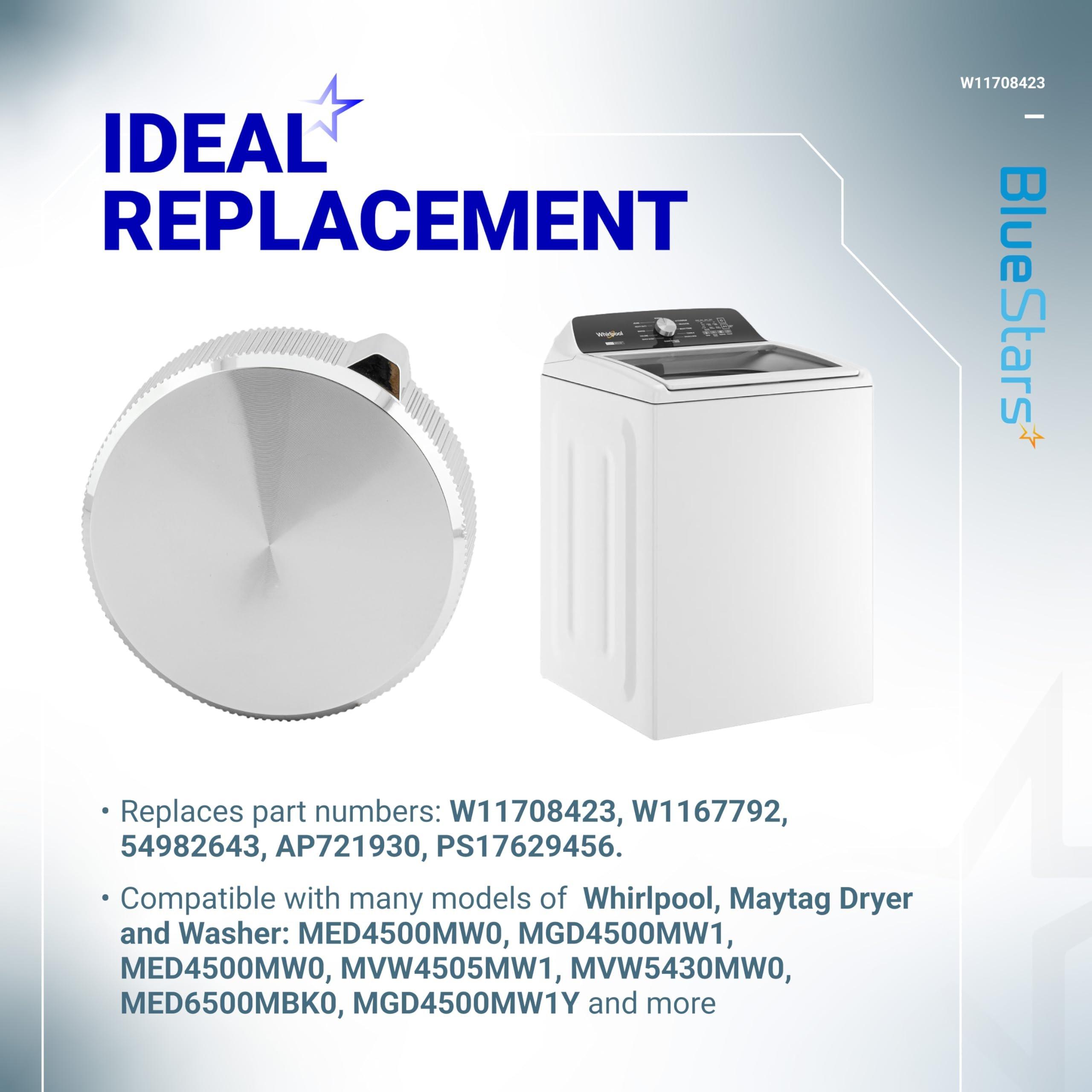 [Lifetime Warranty] W11708423 Washer Dryer Control Knob Assembly - Compatible with Whirlpool Maytag Dryer/Washer - Replaces W11708423, W11677925, 4982643, AP7219300, PS17629456 and More image 1