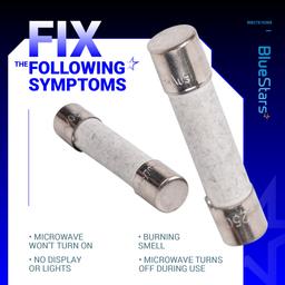 [Lifetime Warranty] Microwave Fuse 20A Ceramic Fuse 20 Amp 250V Slow-Blow - Compatible and Universal Replacement for WB27X10388 GE Whirlpool Kenmore and Other Microwave Ovens - Pack of 5 thumbnail 4