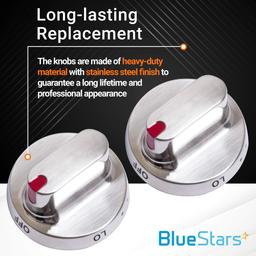 [Lifetime Warranty] DG64-00472A DG64-00347A Samsung Stove Knobs - Compatible with Samsung Range Ovens NX58F5500SS FX510BGS FX710BGS - Replaces PS10058981 AP5949480 - Pack of 5 thumbnail 4