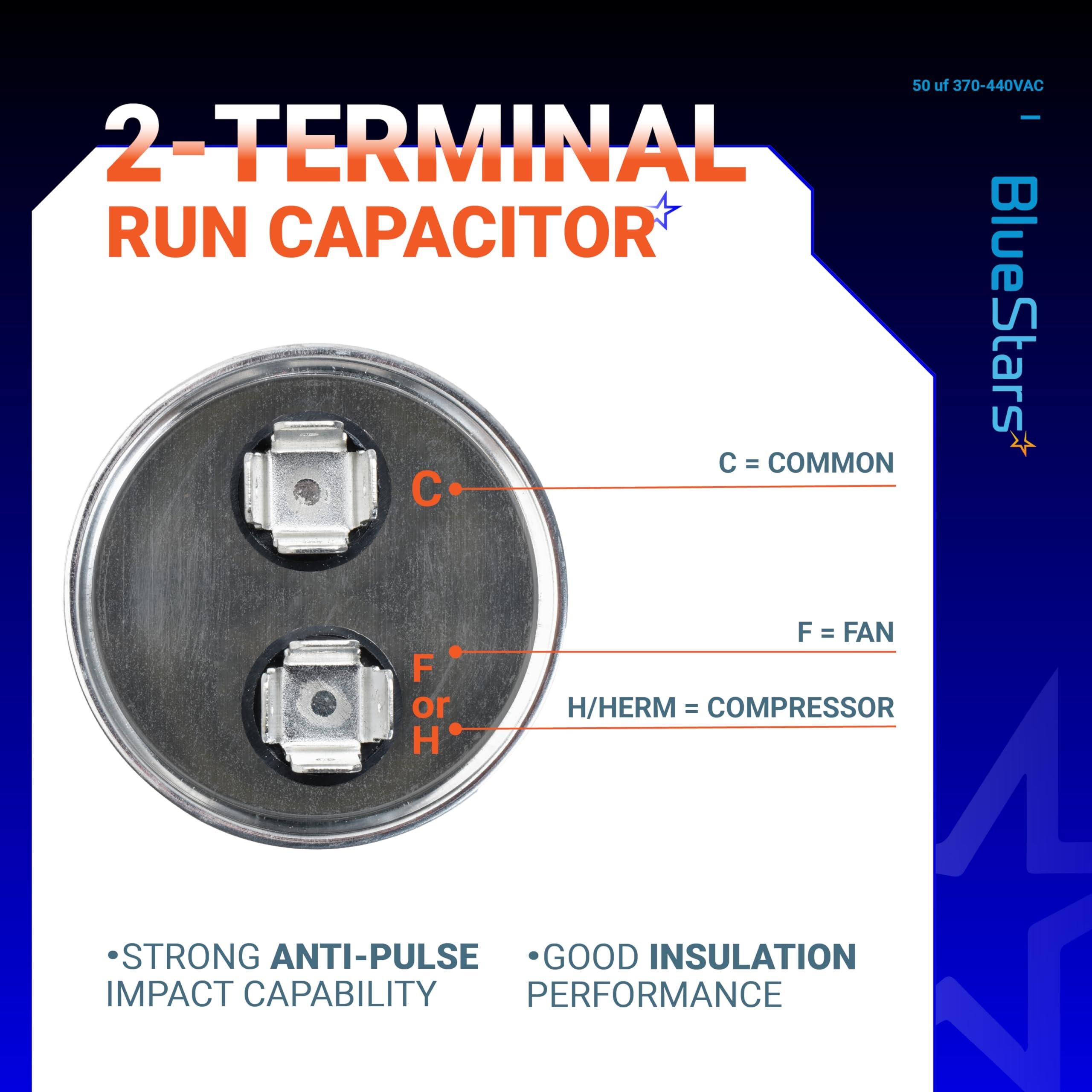 [Lifetime Warranty] 50 uF MFD Â±5% 370/440 VAC CBB65 Motor Run Round Capacitor image 3