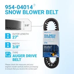 [Lifetime Warranty] 954-04013 & 954-04014 Auger Drive Belt Replacement thumbnail 3