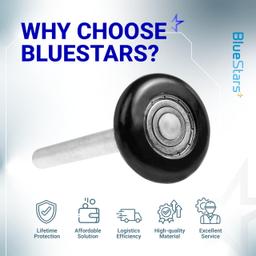 [Lifetime Warranty] 1.8" Nylon Garage Door Rollers with 4.7" Stem - 6200ZZ Sealed Bearing 8 Balls Design - Replacement for Standard 2" Track Garage Doors (Black) - Pack of 24 thumbnail 8