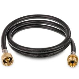 [Lifetime Warranty] 5 Feet Propane Torch Extension Hose for Propane Tree Distribution Tree Post Assembly, 1" x20 Male Throwaway Cylinder Thread, 1" x20 Female - T and Y Connector to Appliances thumbnail 0