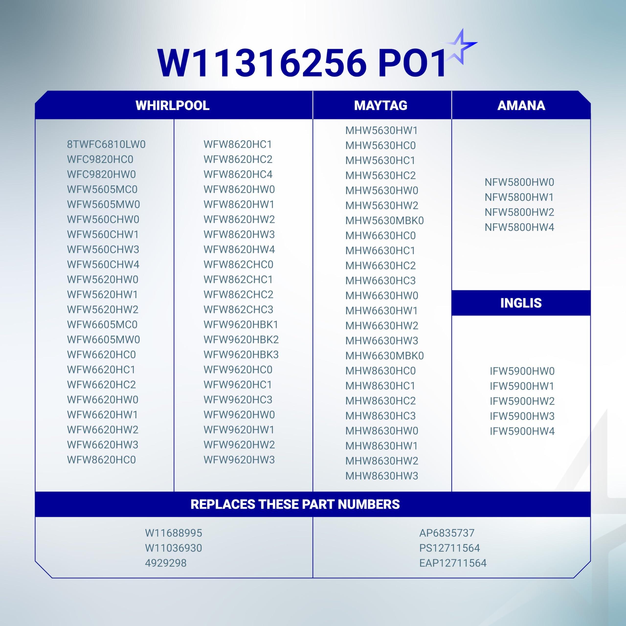 [Lifetime Warranty] W11036930 W11316256 Washer Water Inlet Valve - Compatible with Maytag Whirlpool Amana Inglis Washer - Replaces parts W11688995, 4929298, AP6835737, PS12711564, EAP12711564, and more image 5