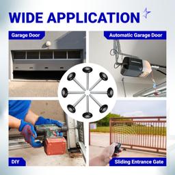 [Lifetime Warranty] 1.8" Nylon Garage Door Rollers with 4.7" Stem - 6200ZZ Sealed Bearing 8 Balls Design - Replacement for Standard 2" Track Garage Doors (Black) - Pack of 24 thumbnail 7