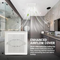 [Lifetime Warranty] C350GN S97017068 Bathroom Ceiling Fan Grille with Springs - 9-1/8" x 8-3/4" thumbnail 1