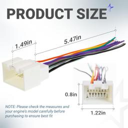 [Lifetime Warranty] Car Radio Wiring Harness Connector - for Ford F150 1999-2004 F250/F350 1999-2004 Mustang 2001-2003 Mercury Grand Marquis 1998-2002 thumbnail 1