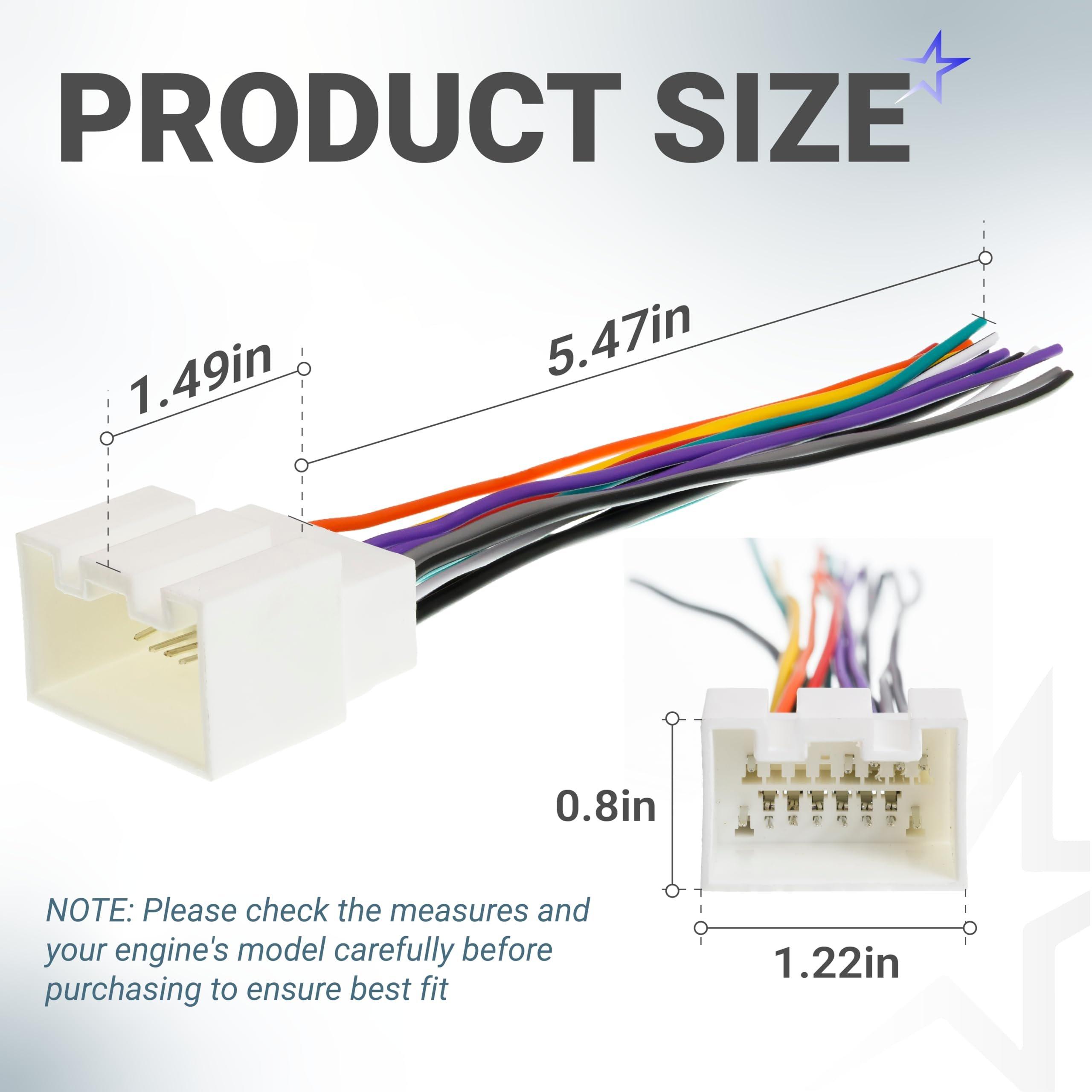 [Lifetime Warranty] Car Radio Wiring Harness Connector - for Ford F150 1999-2004 F250/F350 1999-2004 Mustang 2001-2003 Mercury Grand Marquis 1998-2002 image 1