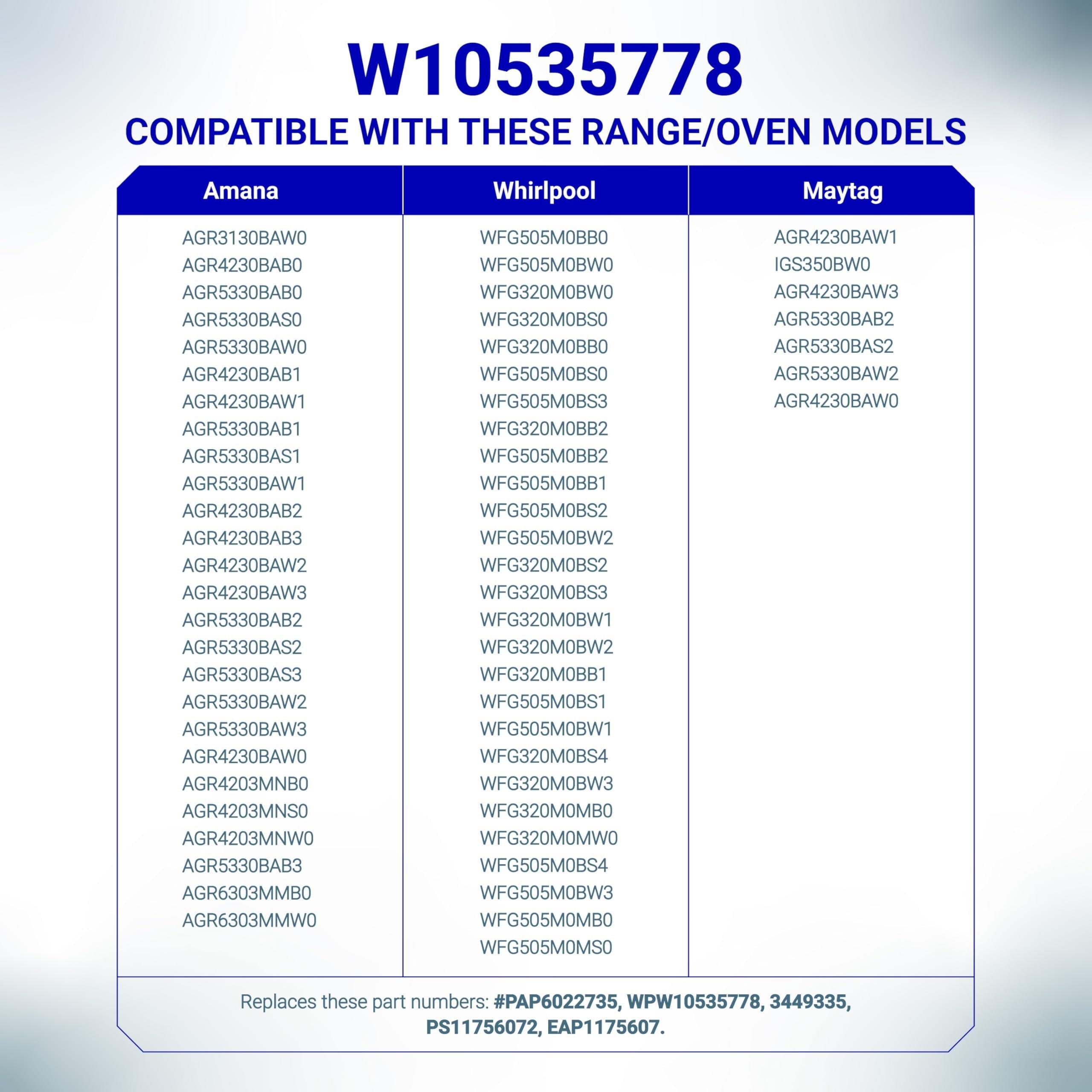 [Lifetime Warranty] W10535778 Range Oven Door Seal Gasket - Compatible with Whirlpool Maytag Amana and Ikea - Rubber Door Seal replaces AP6022735 WPW10535778 3449335 PS11756072 EAP1175607 image 4