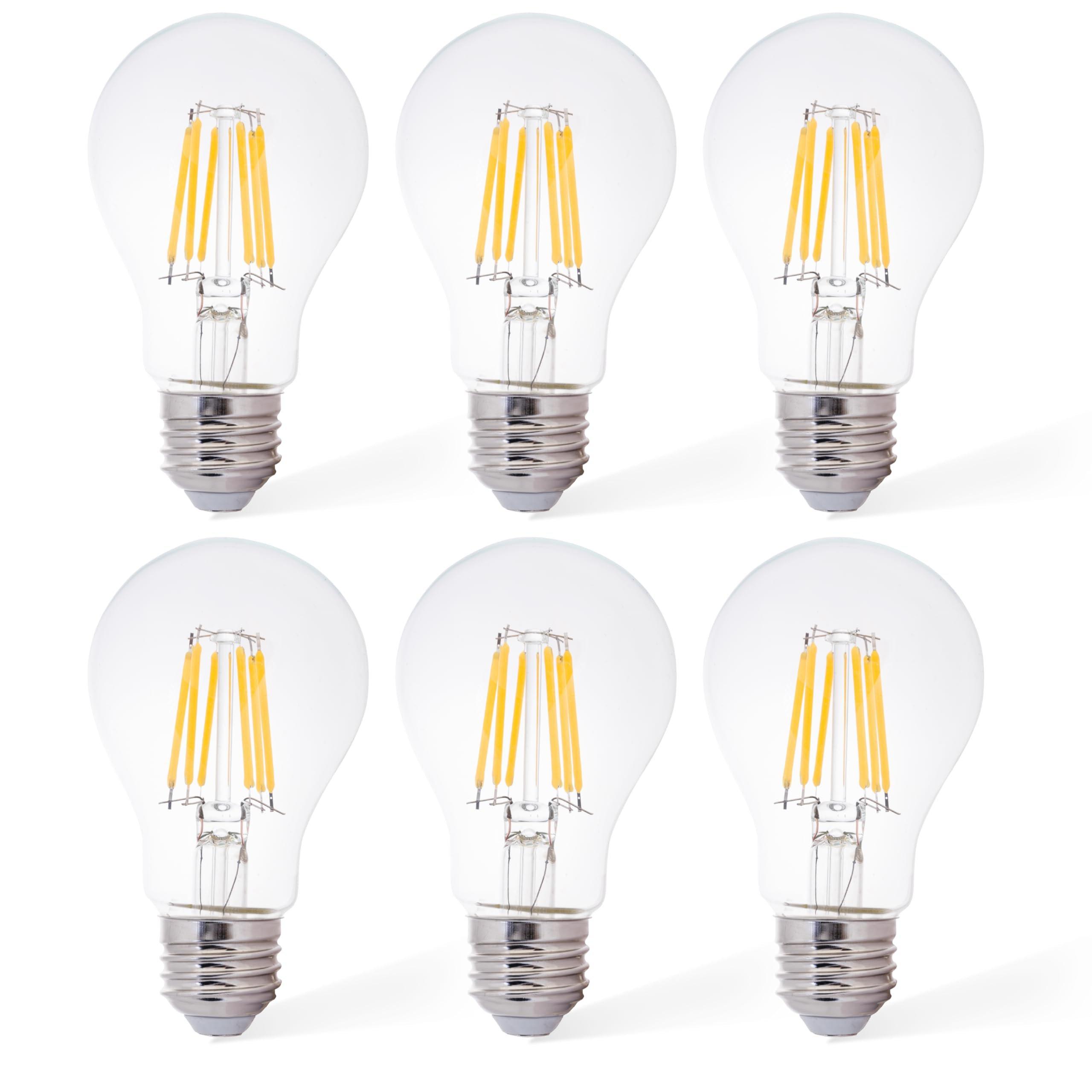 [Lifetime Warranty] 12V LED Light Bulb 6W 600Lm A19 E26 Base, Low Voltage 12-24V AC/DC 60W Equivalent, Warm White 2700K - Pack of 6 image 0