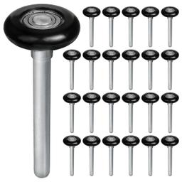 [Lifetime Warranty] 1.8" Nylon Garage Door Rollers with 4.7" Stem - 6200ZZ Sealed Bearing 8 Balls Design - Replacement for Standard 2" Track Garage Doors (Black) - Pack of 24 thumbnail 0