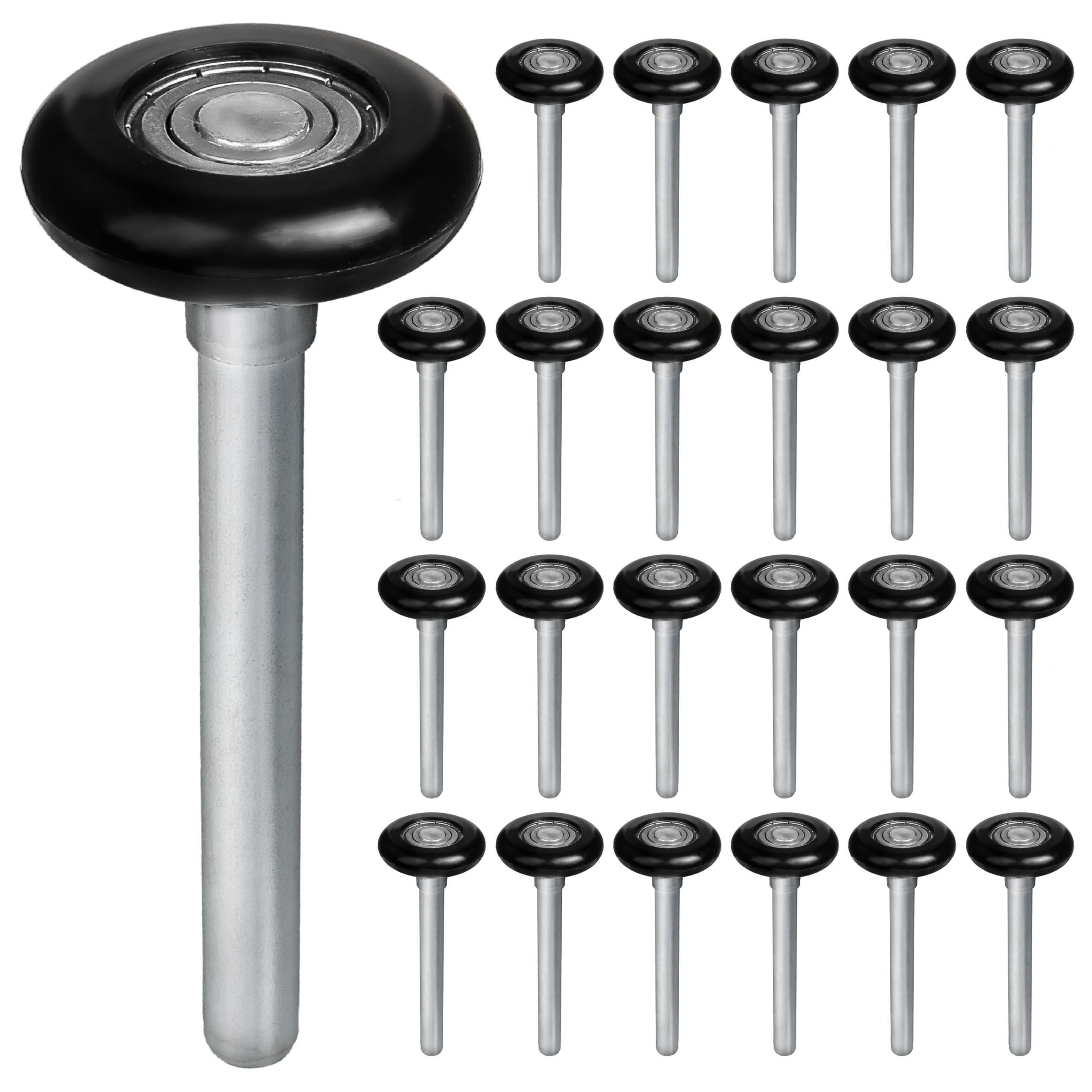 [Lifetime Warranty] 1.8" Nylon Garage Door Rollers with 4.7" Stem - 6200ZZ Sealed Bearing 8 Balls Design - Replacement for Standard 2" Track Garage Doors (Black) - Pack of 24 image 0
