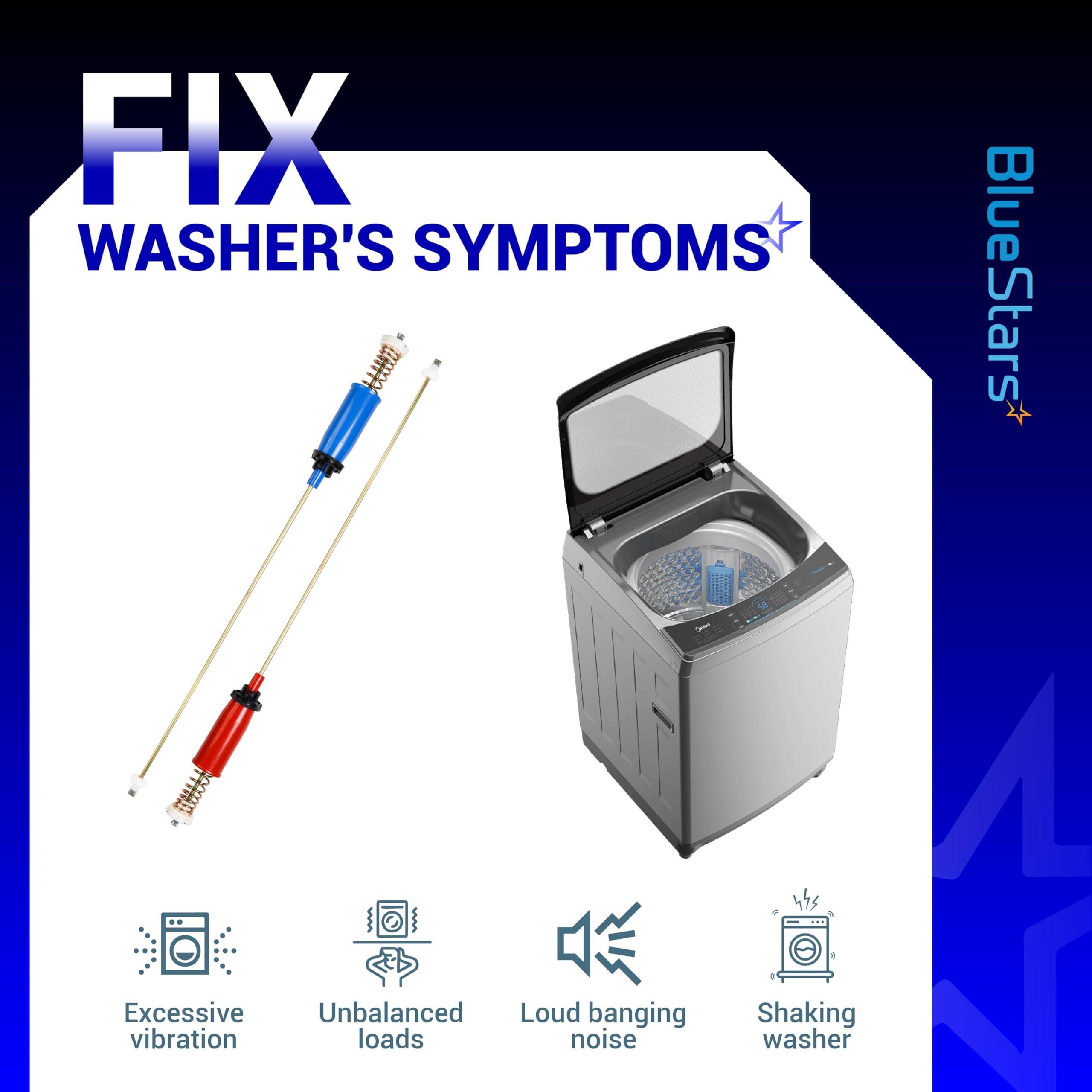 [Lifetime Warranty] WH16X10158 & WH16X10159 Washer Suspension Rod Set 28.5" - For GE, Hotpoint Washer - Replaces PS3654190 PS3654191 2754602 AP5632455 - Pack of 4 image 5