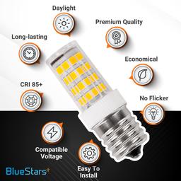 [Lifetime Warranty] 5W E17 LED Bulb 8206232A Dimmable LED Light Bulbs, 6000K Cold Daylight, 40W Equivalent, 75V-130V, 400 lumens - Pack of 6 thumbnail 1
