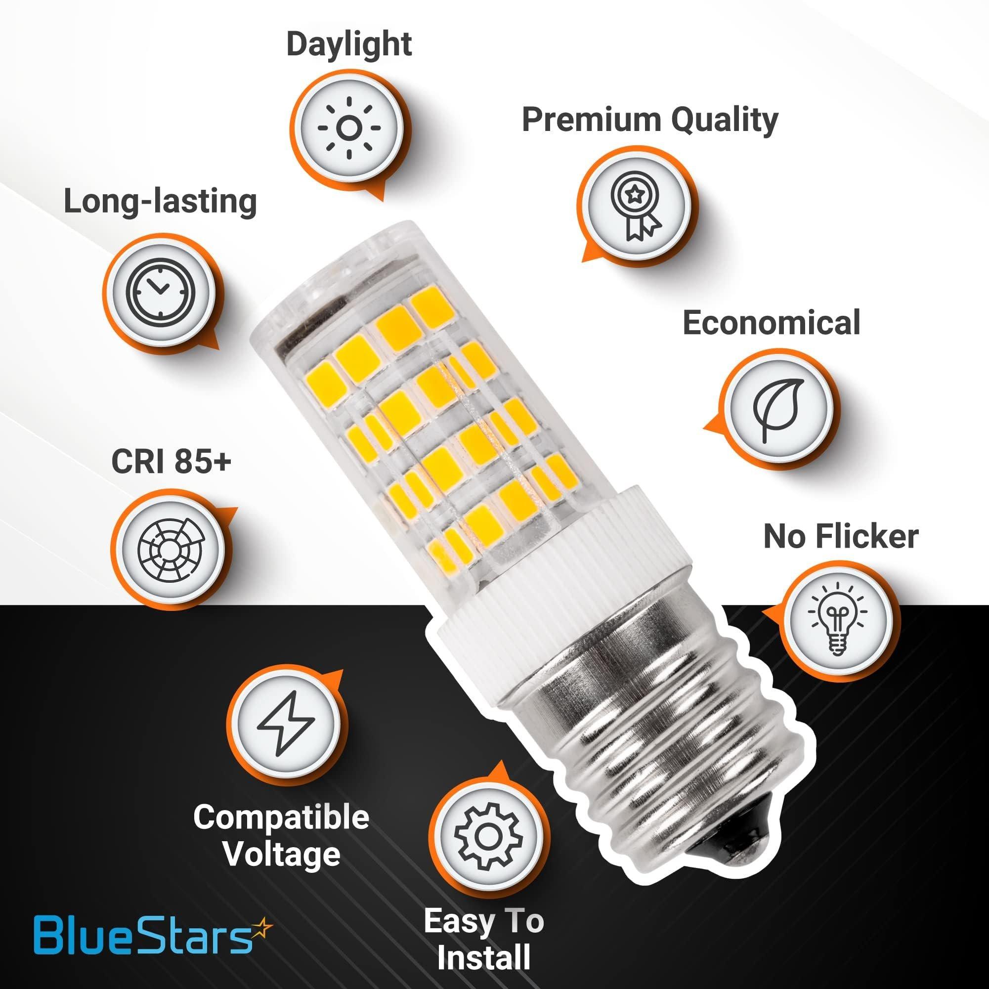 [Lifetime Warranty] 5W E17 LED Bulb 8206232A Dimmable LED Light Bulbs, 6000K Cold Daylight, 40W Equivalent, 75V-130V, 400 lumens - Pack of 6 image 1