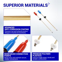 [Lifetime Warranty] WH16X10158 & WH16X10159 Washer Suspension Rod Set 28.5" - For GE, Hotpoint Washer - Replaces PS3654190 PS3654191 2754602 AP5632455 - Pack of 4 thumbnail 2