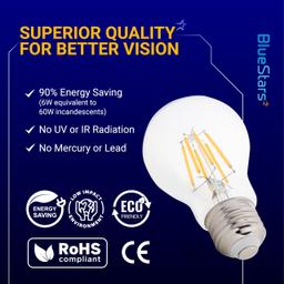 [Lifetime Warranty] 12V LED Light Bulb 6W 600Lm A19 E26 Base, Low Voltage 12-24V AC/DC 60W Equivalent, Warm White 2700K - Pack of 6 thumbnail 7