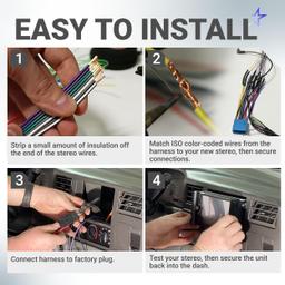 [Lifetime Warranty] Car Radio Wiring Harness Connector - for Ford F150 1999-2004 F250/F350 1999-2004 Mustang 2001-2003 Mercury Grand Marquis 1998-2002 thumbnail 6