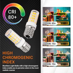 [Lifetime Warranty] 5W E17 LED Bulb 8206232A Dimmable LED Light Bulbs, 6000K Cold Daylight, 40W Equivalent, 75V-130V, 400 lumens - Pack of 6 thumbnail 5