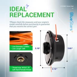 [Lifetime Warranty] 511010601 Trimmer Head - Pack of 3 thumbnail 1