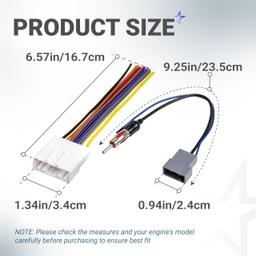 [Lifetime Warranty] Car Radio Wiring Harness Connector - for Nissan 2007-2019 Infiniti 2008-2013 Subaru 2008-2013 thumbnail 1