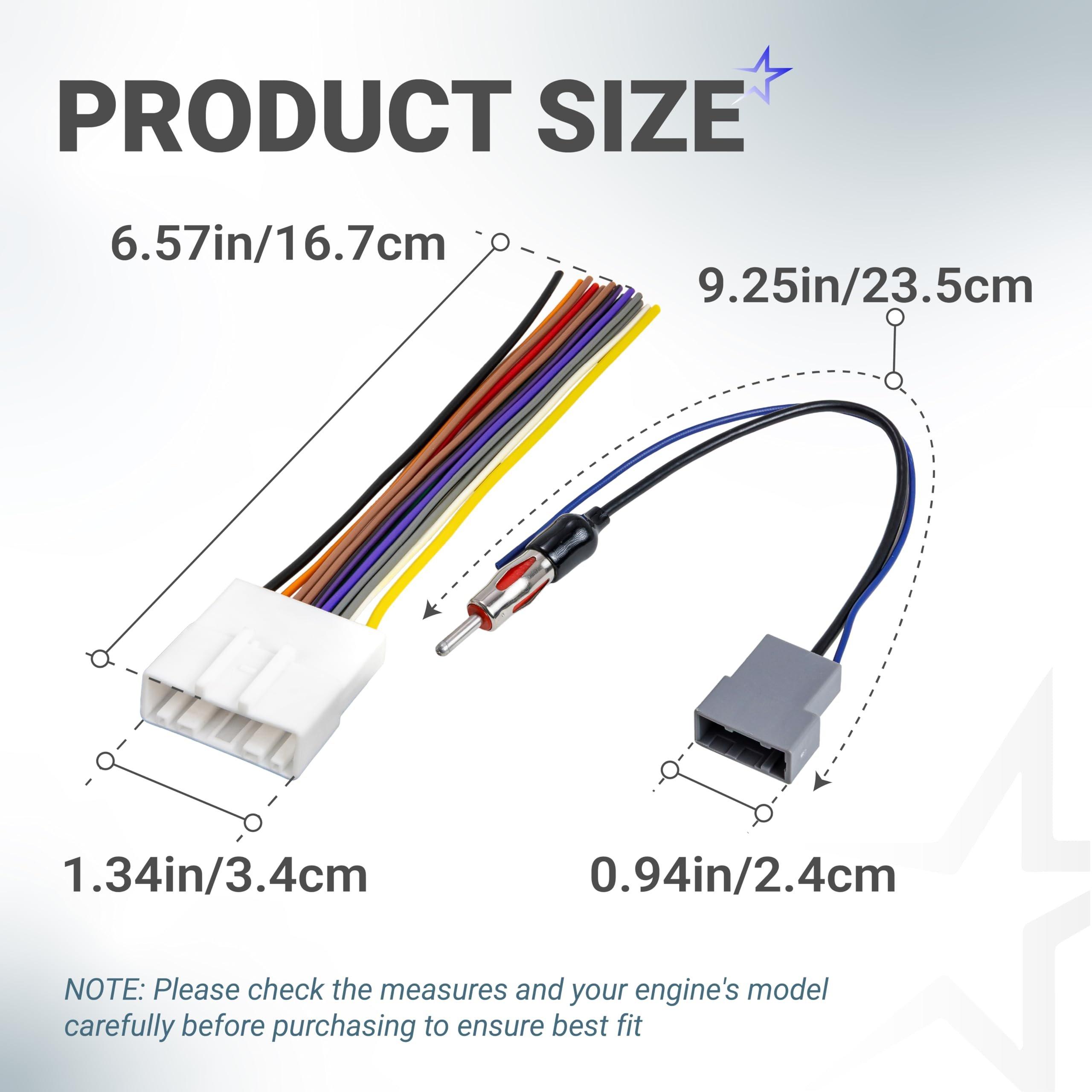 [Lifetime Warranty] Car Radio Wiring Harness Connector - for Nissan 2007-2019 Infiniti 2008-2013 Subaru 2008-2013 image 1