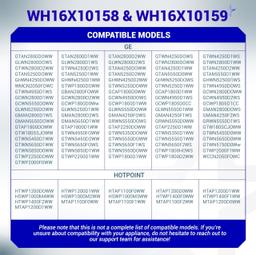 [Lifetime Warranty] WH16X10158 & WH16X10159 Washer Suspension Rod Set 28.5" - For GE, Hotpoint Washer - Replaces PS3654190 PS3654191 2754602 AP5632455 - Pack of 4 thumbnail 7