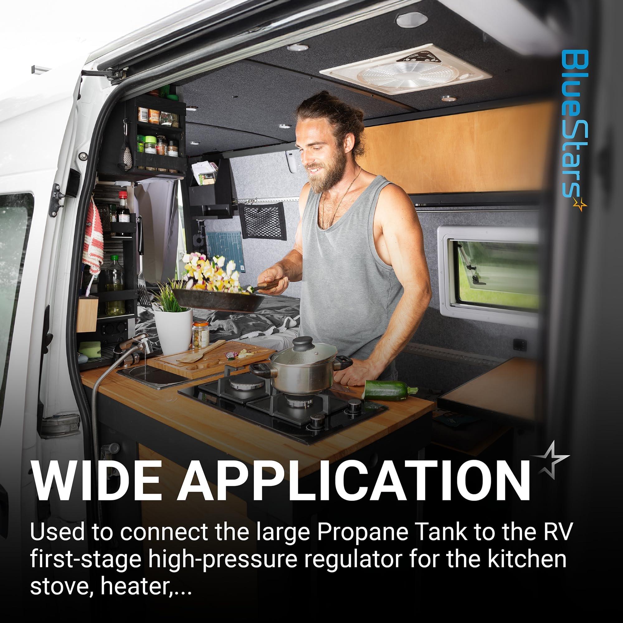 [Lifetime Warranty] 15-inch Propane Regulator Copper Pigtail Hose - POL x 1/4" NPT Male Pipe Thread image 7