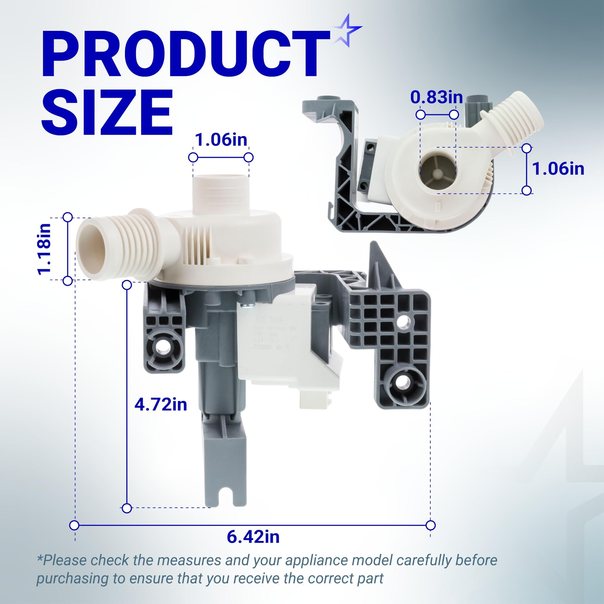 [Lifetime Warranty] W11396717 Washer Drain Pump - Compatible with Whirlpool Kenmore Maytag Washing Machine WTW5100 - Replaces B25-3A04 W11263349 4960510 AP6974116 PS12731177 EAP12731177 image 1