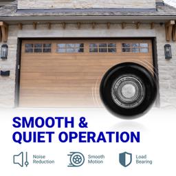 [Lifetime Warranty] 1.8" Nylon Garage Door Rollers with 4.7" Stem - 6200ZZ Sealed Bearing 8 Balls Design - Replacement for Standard 2" Track Garage Doors (Black) - Pack of 24 thumbnail 2