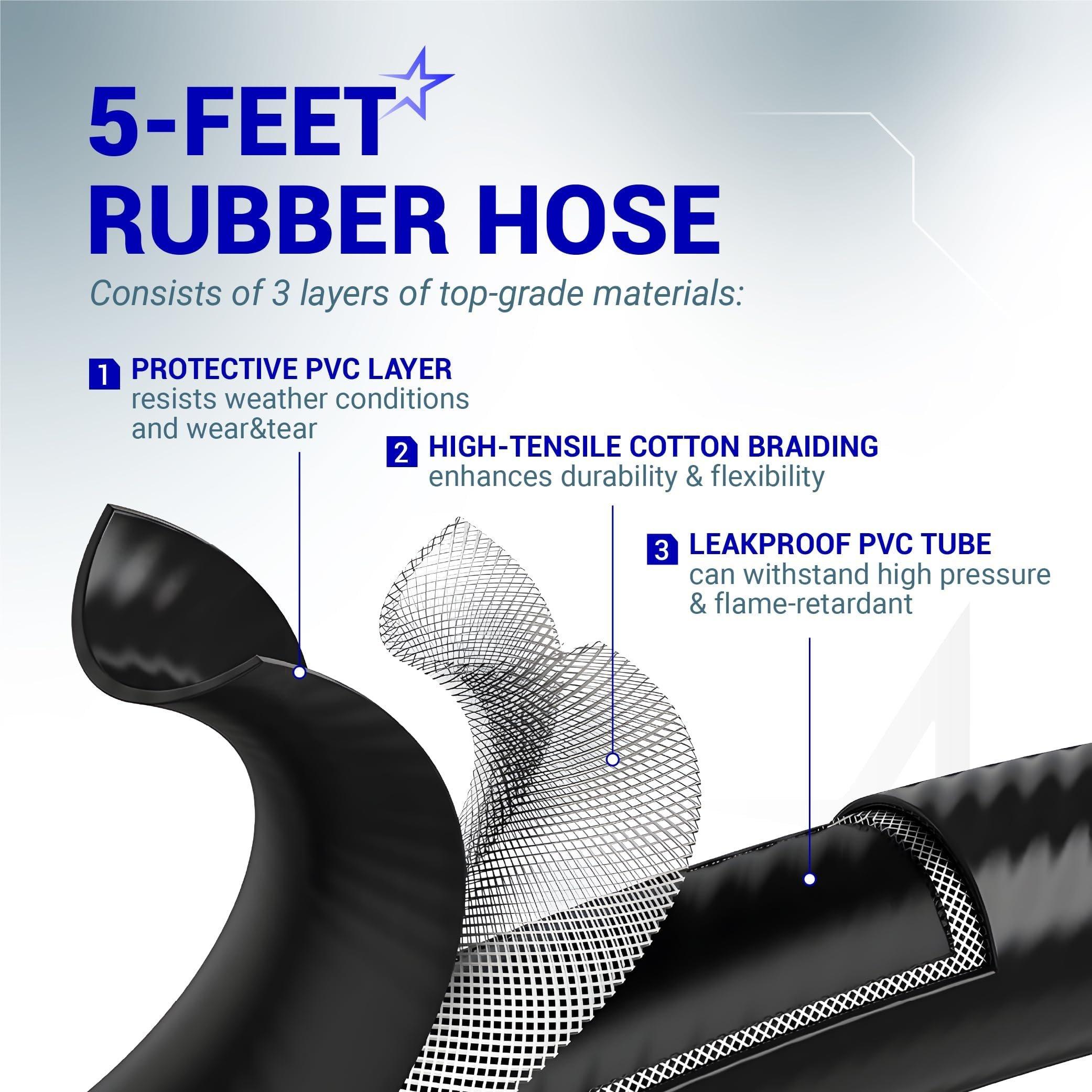 [Lifetime Warranty] 5 Feet Propane Torch Extension Hose for Propane Tree Distribution Tree Post Assembly, 1" x20 Male Throwaway Cylinder Thread, 1" x20 Female - T and Y Connector to Appliances image 4