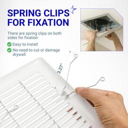 [Lifetime Warranty] C350GN S97017068 Bathroom Ceiling Fan Grille with Springs - 9-1/8" x 8-3/4" thumbnail 5