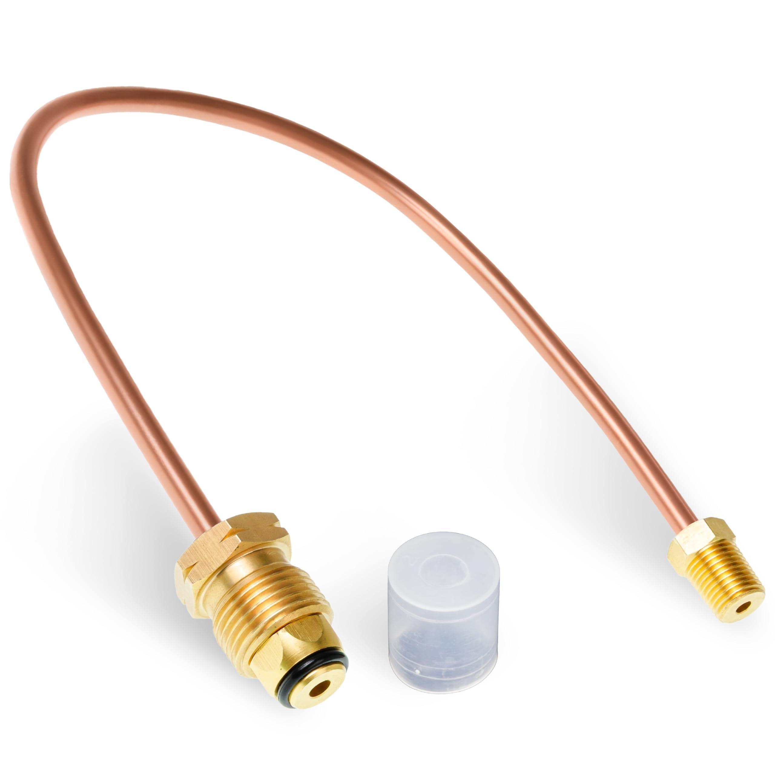 [Lifetime Warranty] 15-inch Propane Regulator Copper Pigtail Hose - POL x 1/4" NPT Male Pipe Thread image 0