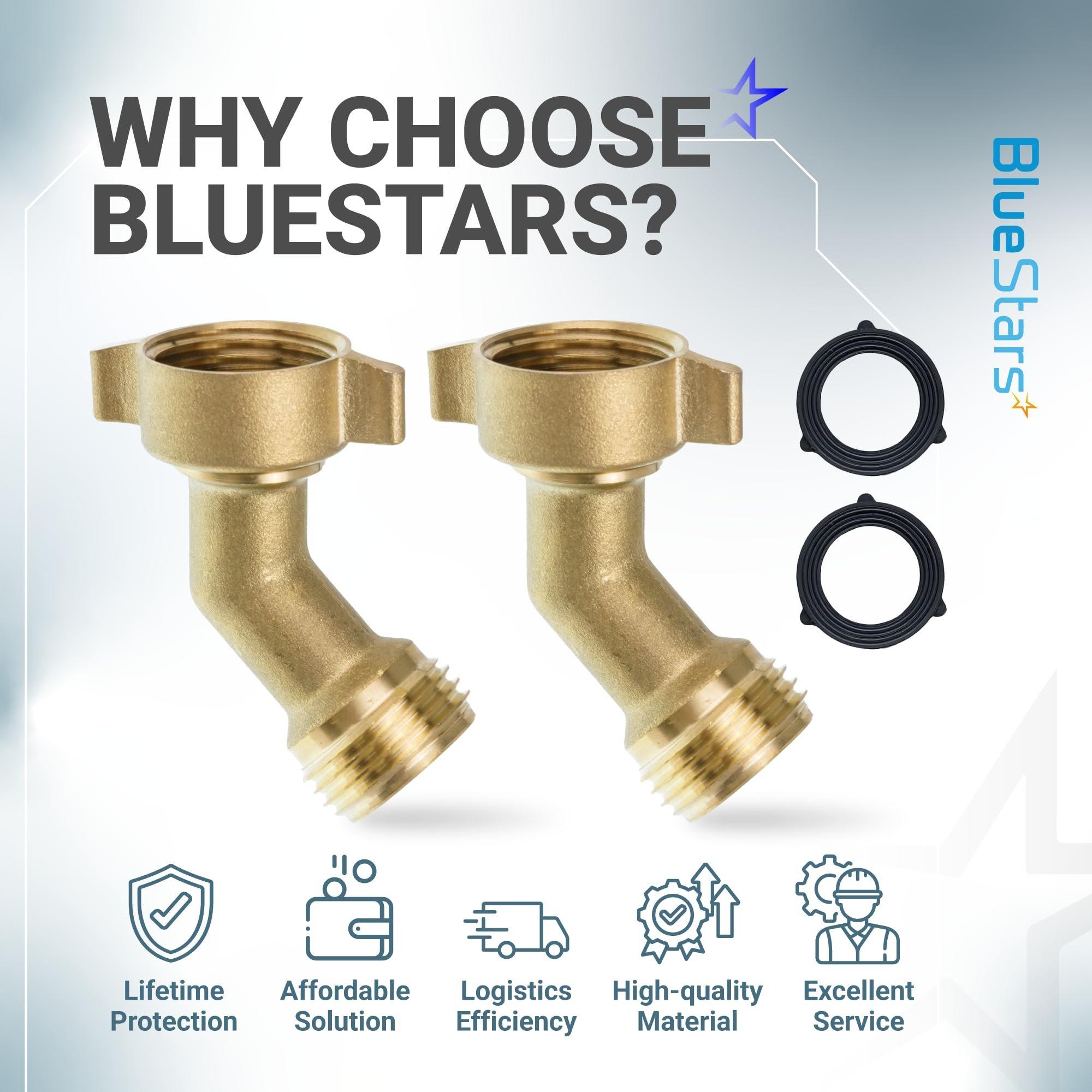 [Lifetime Warranty] 45 Degree Water Hose Elbows Adapter - Universal 3/4" GHT Anti-Kink Faucet Connector - Pack of 2 image 8