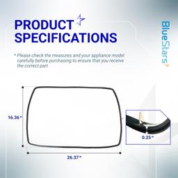 [Lifetime Warranty] W10535778 Range Oven Door Seal Gasket - Compatible with Whirlpool Maytag Amana and Ikea - Rubber Door Seal replaces AP6022735 WPW10535778 3449335 PS11756072 EAP1175607 thumbnail 2