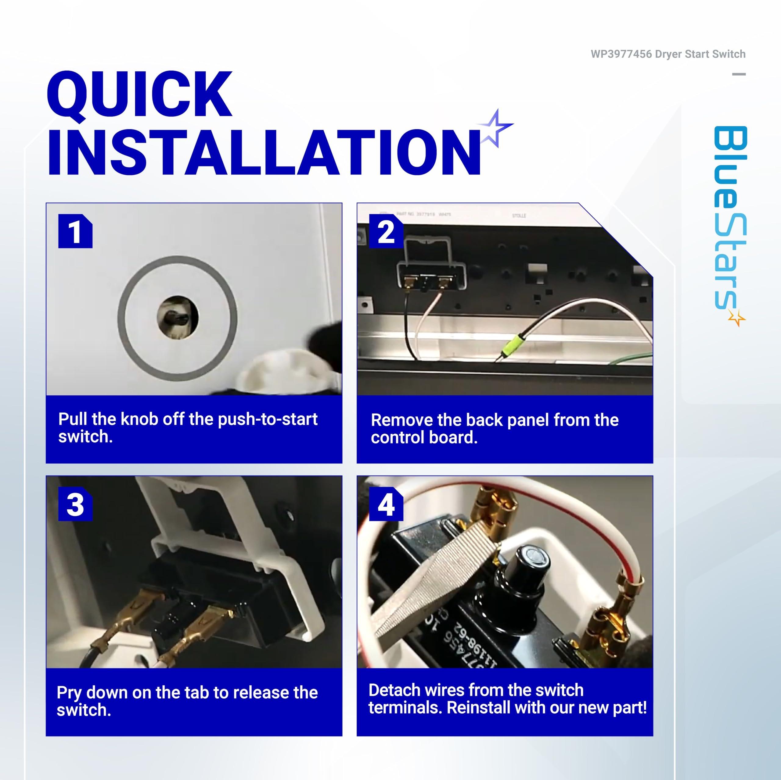 [Lifetime Warranty] 3977456 WP3977456 Dryer Start Switch for Kenmore, Whirlpool, Maytag, Amana Dryers - Replaces AP6009036, PS11742178, EAP11742178, 898073 image 6